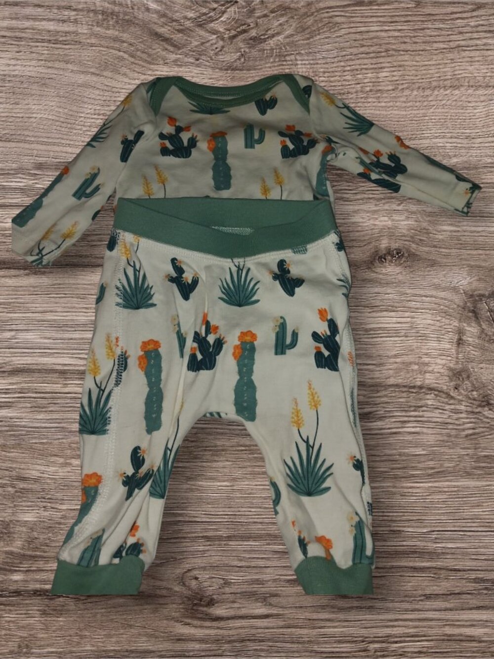 Monica + Andy Cactus Print 2 Piece Outfit Set 0-3 Months